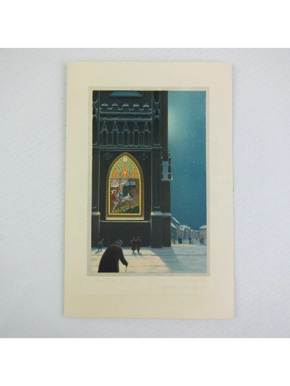 Goes Lithography Co. Chicago Holiday Church Stationery Sample Vintage 1930s